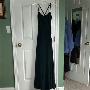 NWT Dark Green Lulu's Strappy Maxi Dress